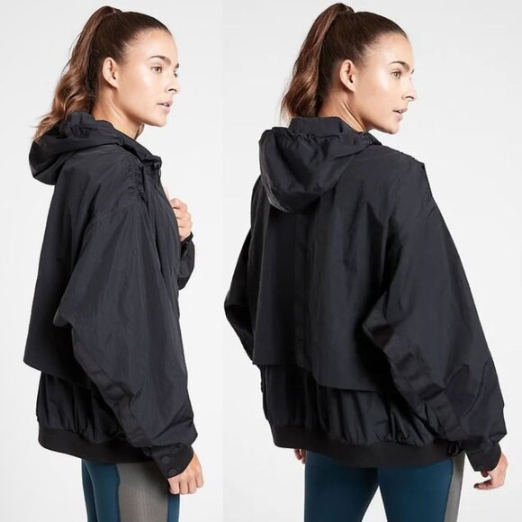 Athleta x Allyson Felix - Legend Oversized Jacket 598526 | Size XXS | Black - Picture 1 of 8